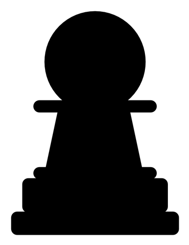 Chesspiece pion silhouet vector afbeelding