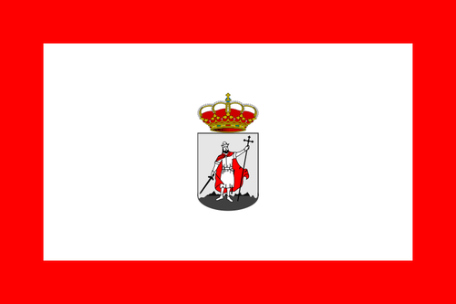 City flag of Gijon vector illustration