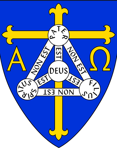 Vector image of coat of arms of Anglican diocese of Trinidad