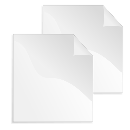 Feuilles blanches de papier icône vector image