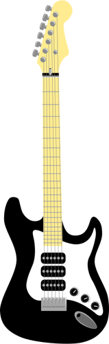 Svart gitar vector illustrasjon