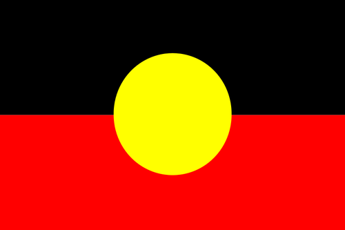 The Australian Aboriginal flag vector image