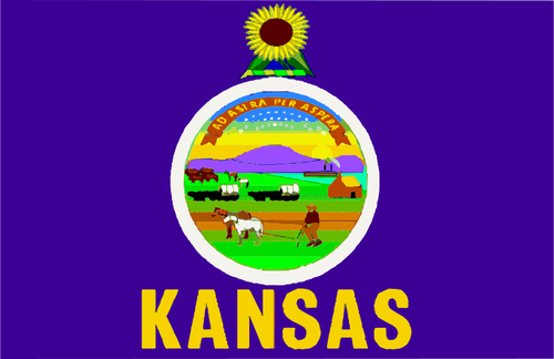 Vector graphics of flag of Kansas