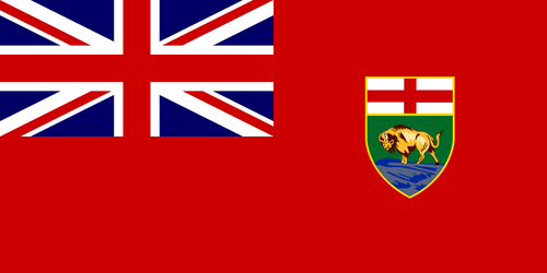 Vector image of flag of Manitoba