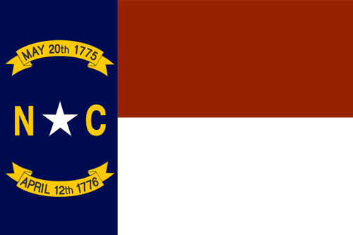 Vector flag of North Carolina