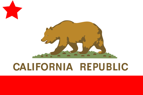 California state vektor bendera