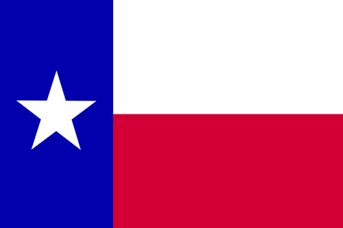 Vektorové grafiky Vlajka státu Texas