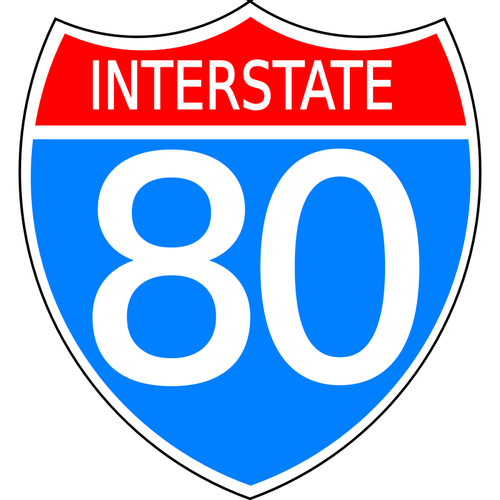 Interstate highway teken vector afbeelding
