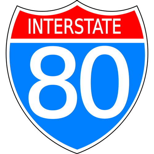 Interstate highway sign vector image