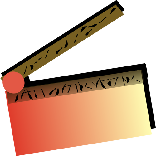 Rojo clapeprboard vector de la imagen