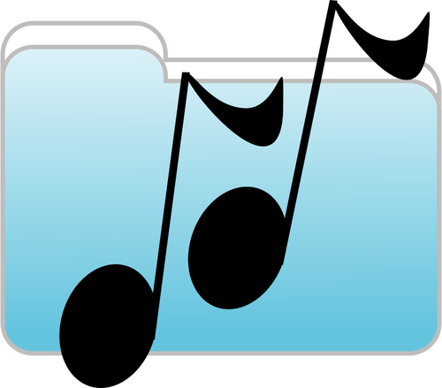 Vector illustration of funny music notes