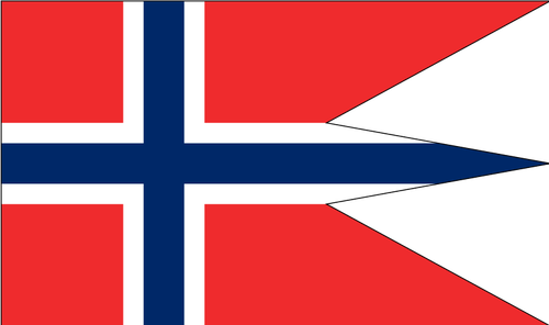 Norwegian state and war flag vector image