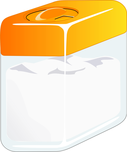Sugarbox z pokrywka pomarańczowy wektorowa