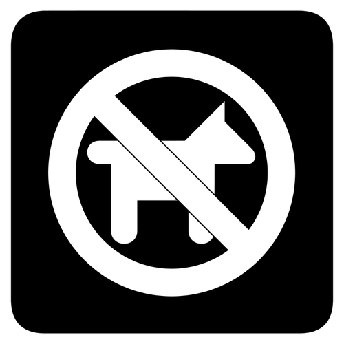 אין כלבים לחתום בתמונה וקטורית