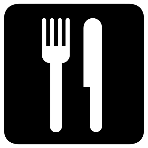 Airport restaurant aiga vector icon