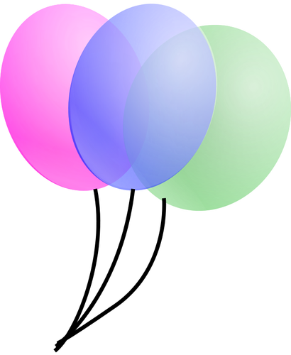 Desenho vetorial de balões