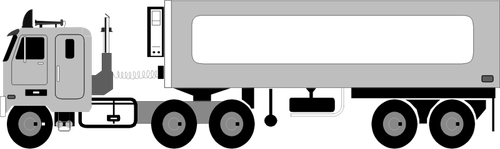 Imagem vetorial de caminhão do recipiente móvel reabastecer