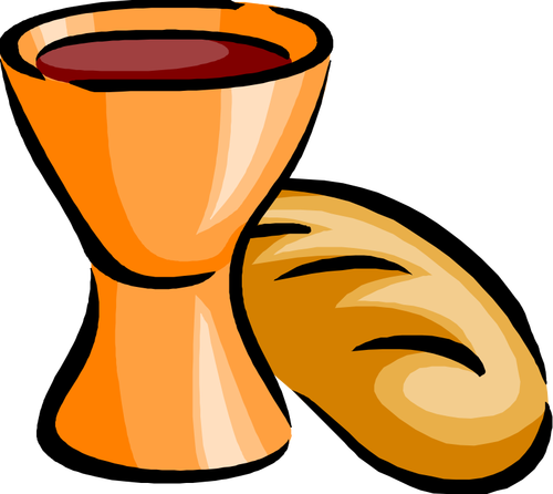 Bread and wine vector image