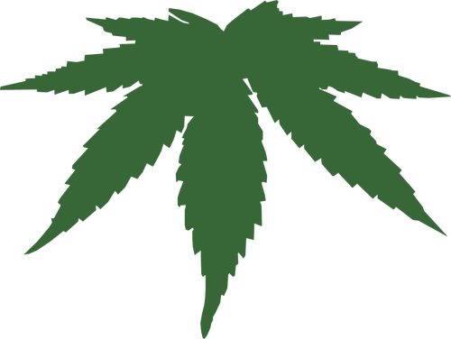 Cannabis leaf kleurenafbeelding vector