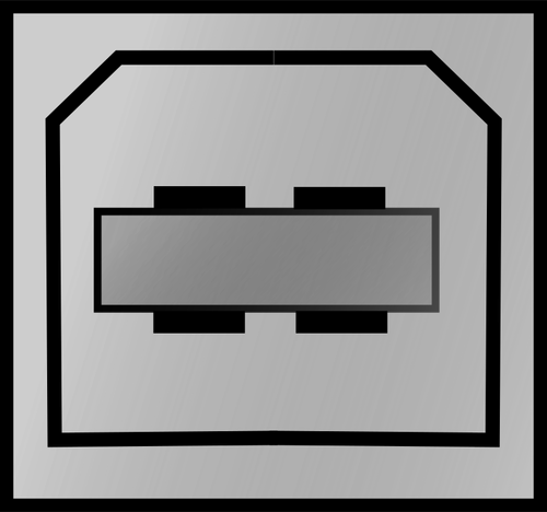 Connector for USB type B vector image