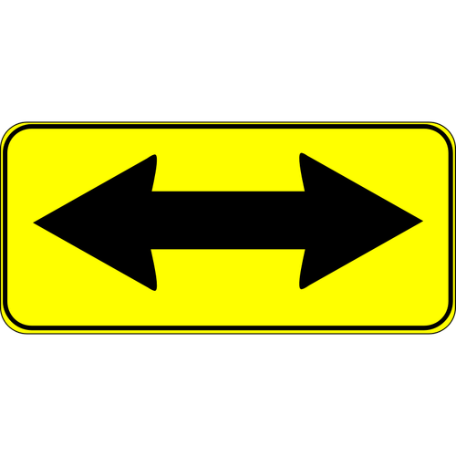 2 つの方法の交通標識ベクトル イラスト