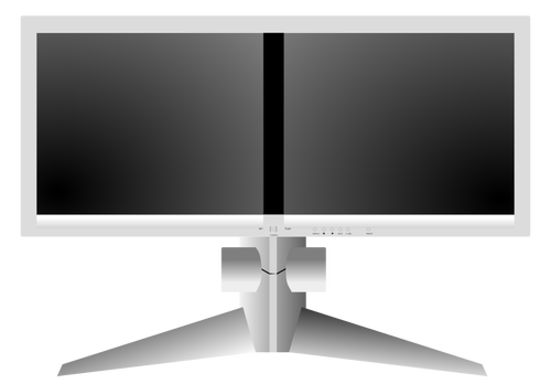 Imagen vectorial de monitor dual