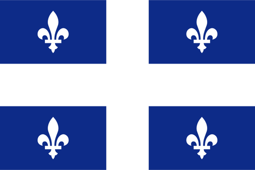 Vector flag of Quebec