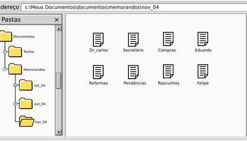 Folder menu with files vector image