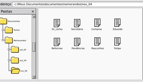 Menu van de map met bestanden vector afbeelding