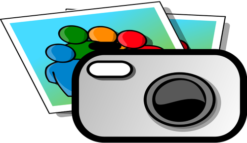 Illustrazione vettoriale di foto fotocamera