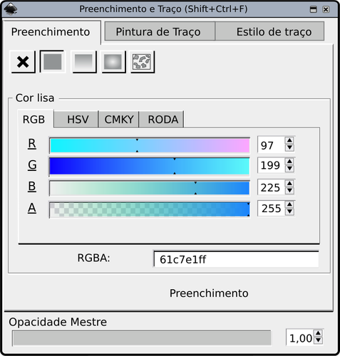 Imagem vetorial Inscape para janela de seleção de cor