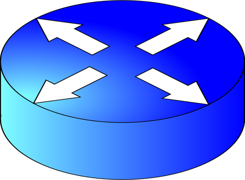 Router diagram pictogram vector tekening