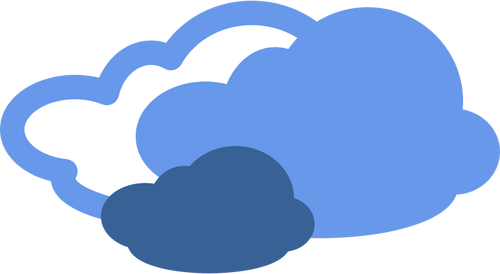 Heavy clouds weather symbol vector image