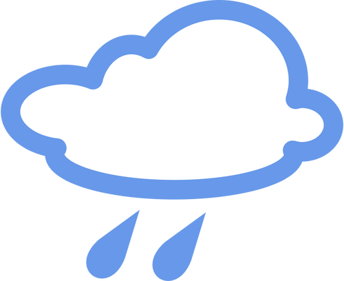 Hujan cuaca simbol vektor gambar