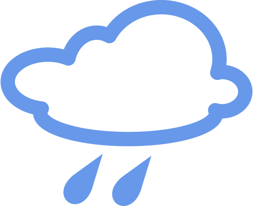 Rain weather symbol vector image