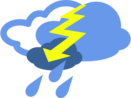 Гроза Погода символ векторное изображение