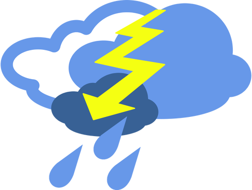 Thunderstorm weather symbol vector image