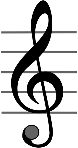 Treble nøkkel vektor image