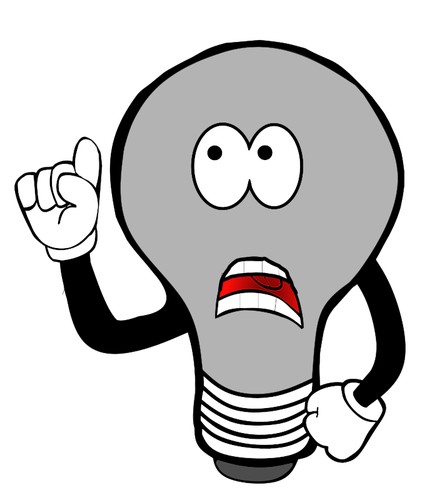 Cartoon light bulb