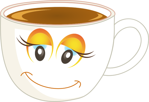 Smiling coffee cup