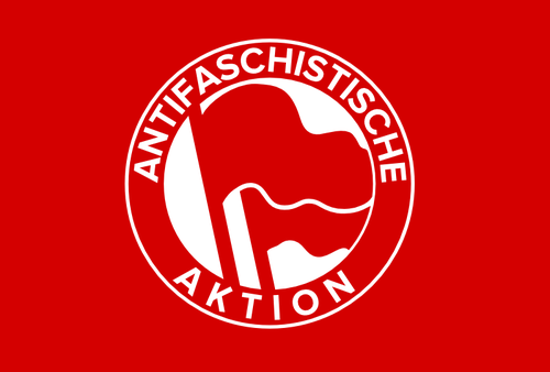 Flag di azione antifascista vector ClipArt