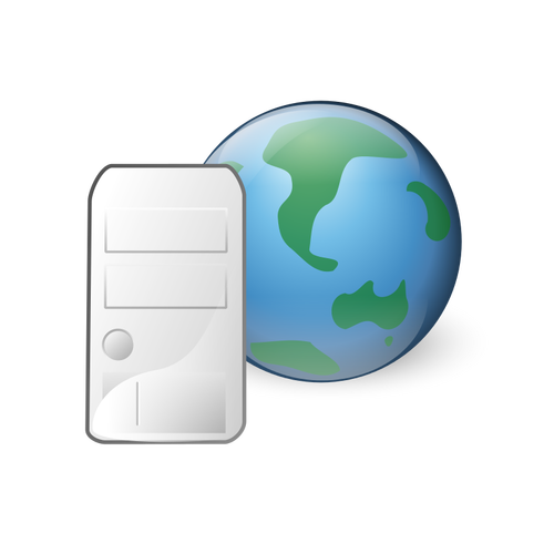 World wide web server icon vector drawing