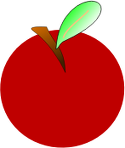 Vektorikuva pienestä punaisesta omenasta