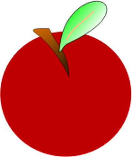 Vector illustration of small red apple