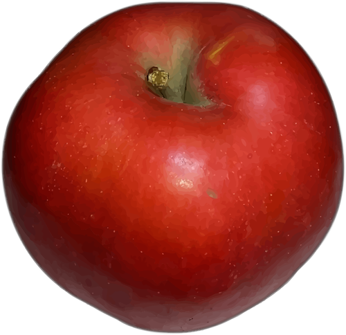 Vektor ClipArt-bilder av apple på frimärke