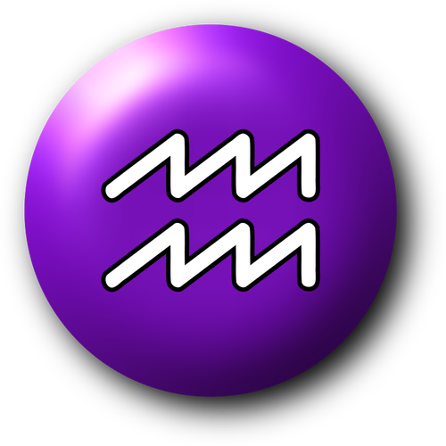 Aquarius purple symbol