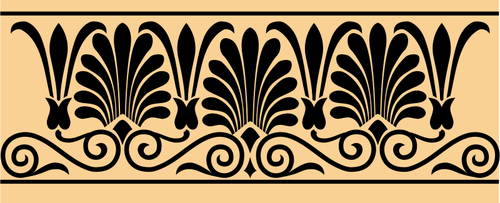 Bandera griega antigua decoración vector de la imagen