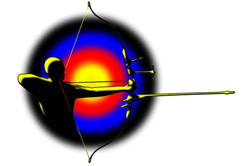 アーチャーのベクトル シルエット イラスト