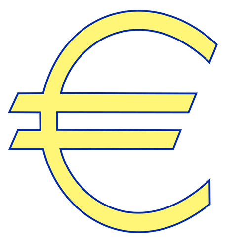 Bani euro simbol vectoriale