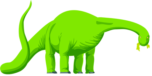 Vector image of dino looking right